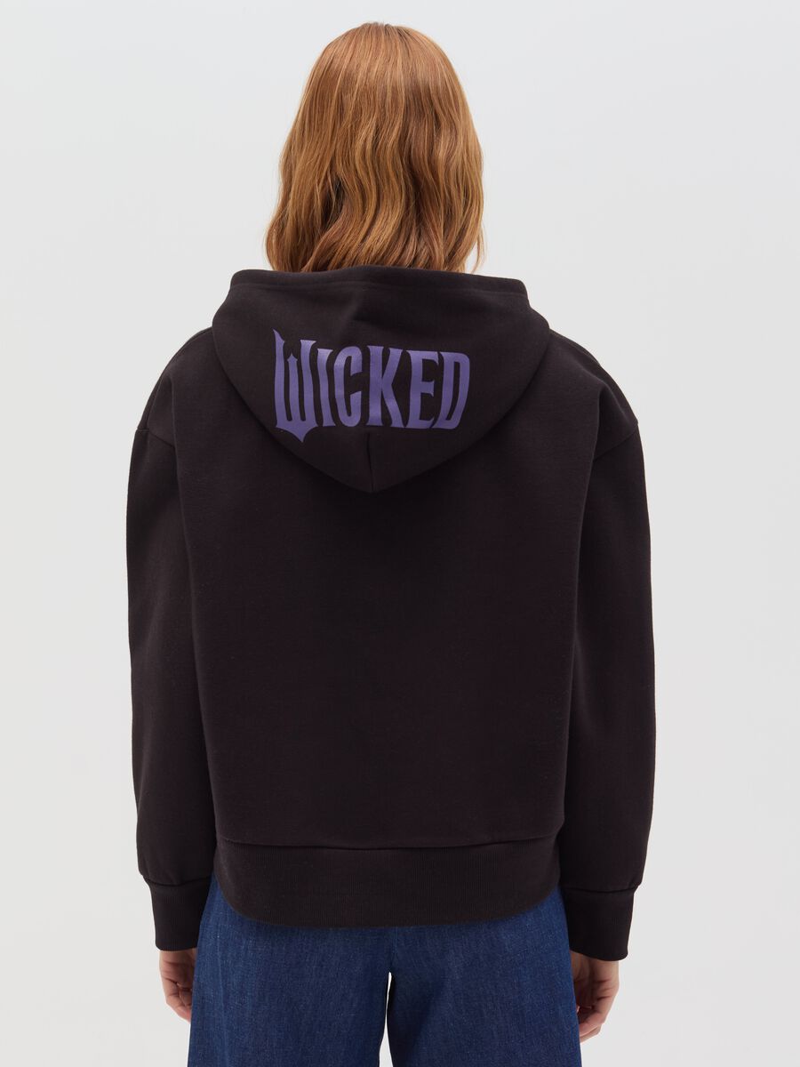 Sweatshirt with hood and Wicked print_3