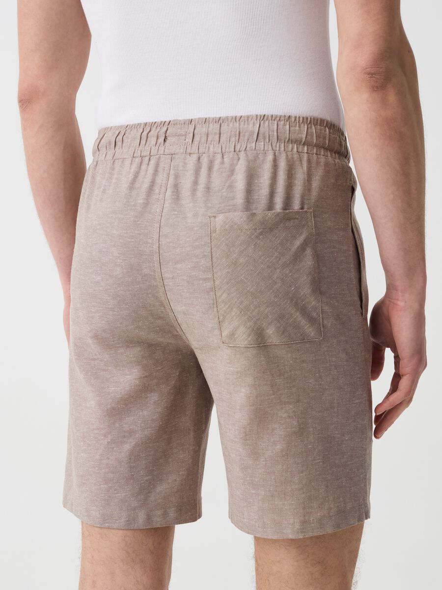 Shorts pigiama in lino e cotone_2