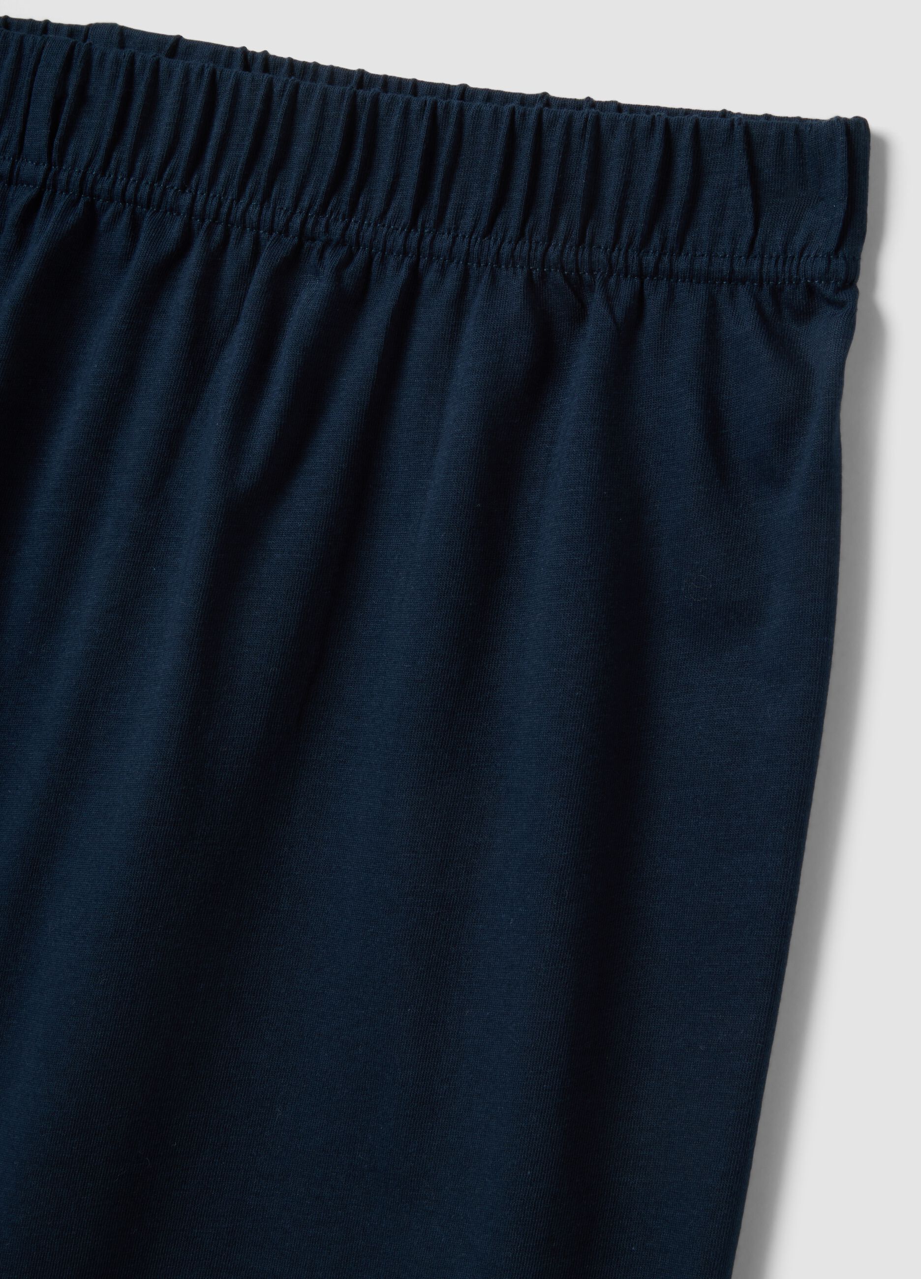 Pigiama in puro cotone organico blu regular fit