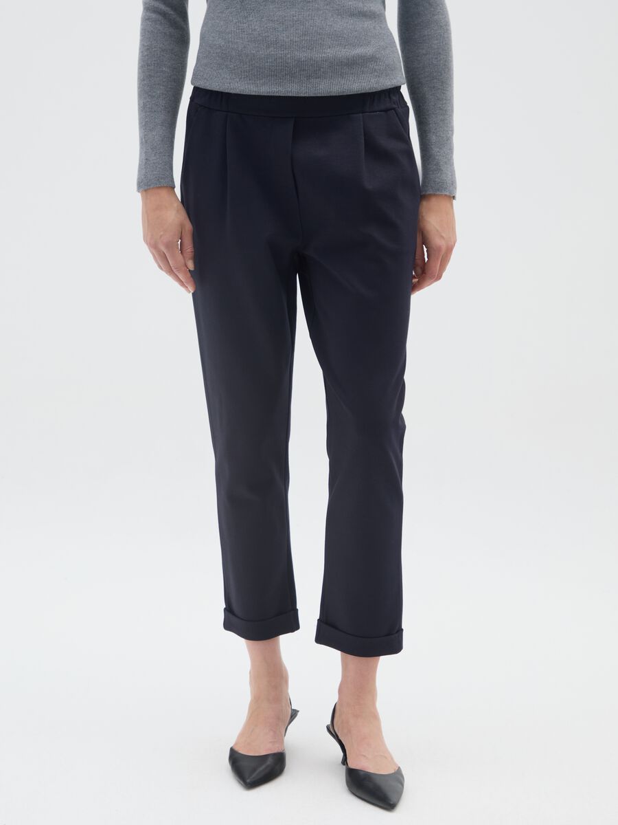 Regular fit blue trousers_1