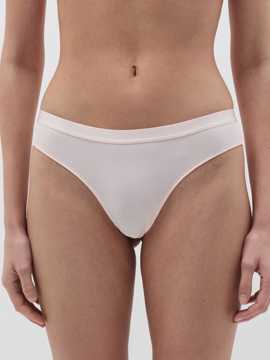 Microfibre Brazilian-cut briefs with lace back_3