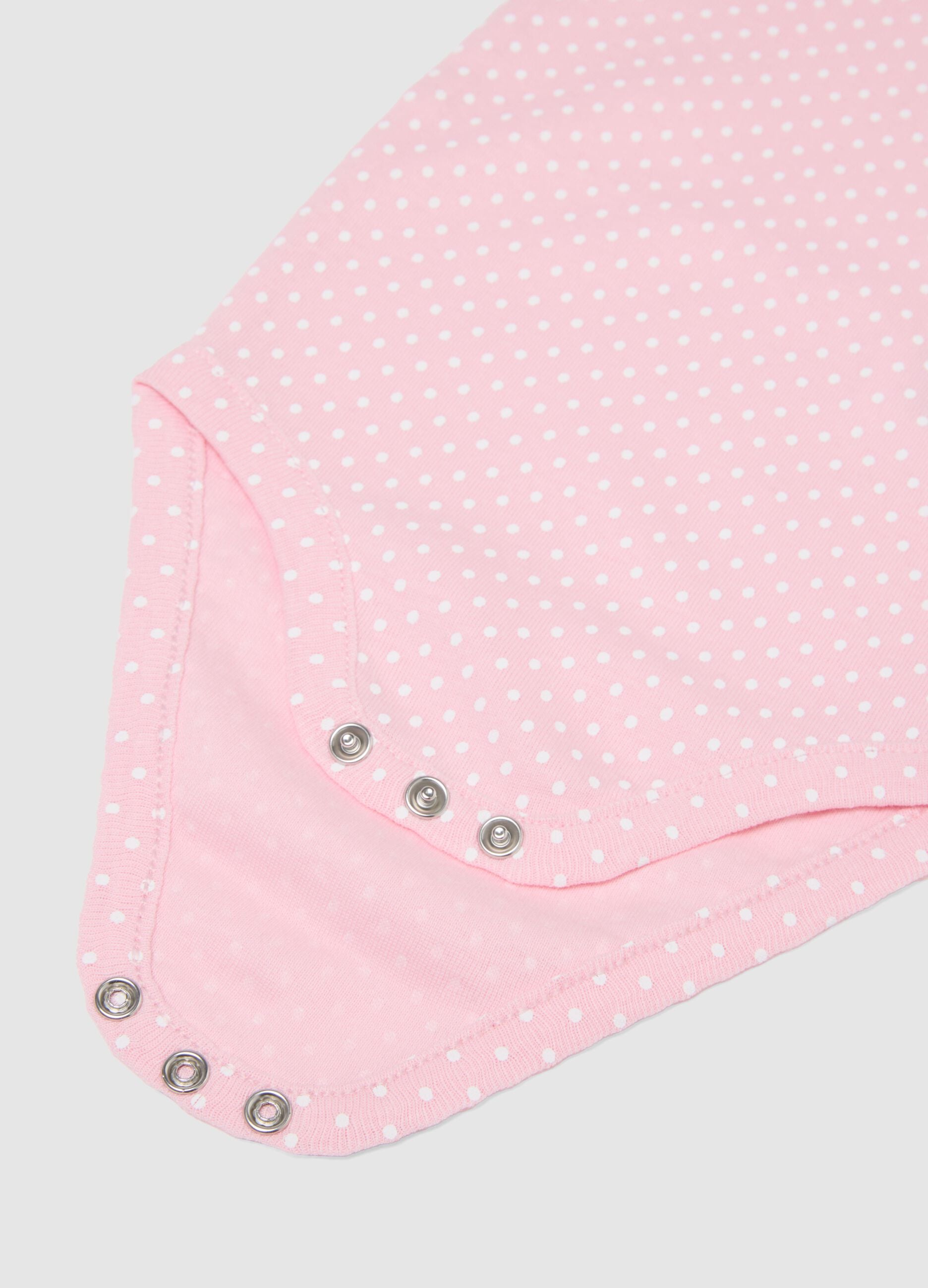 Tripack body in puro cotone multicolor da neonata