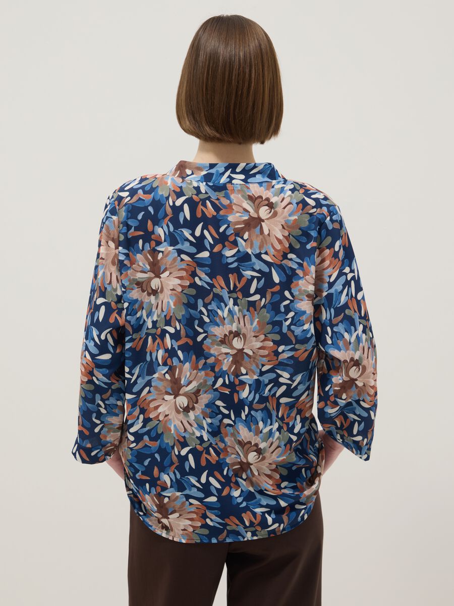 Maglia a maniche lunghe multicolor regular fit con fantasia floreale_3