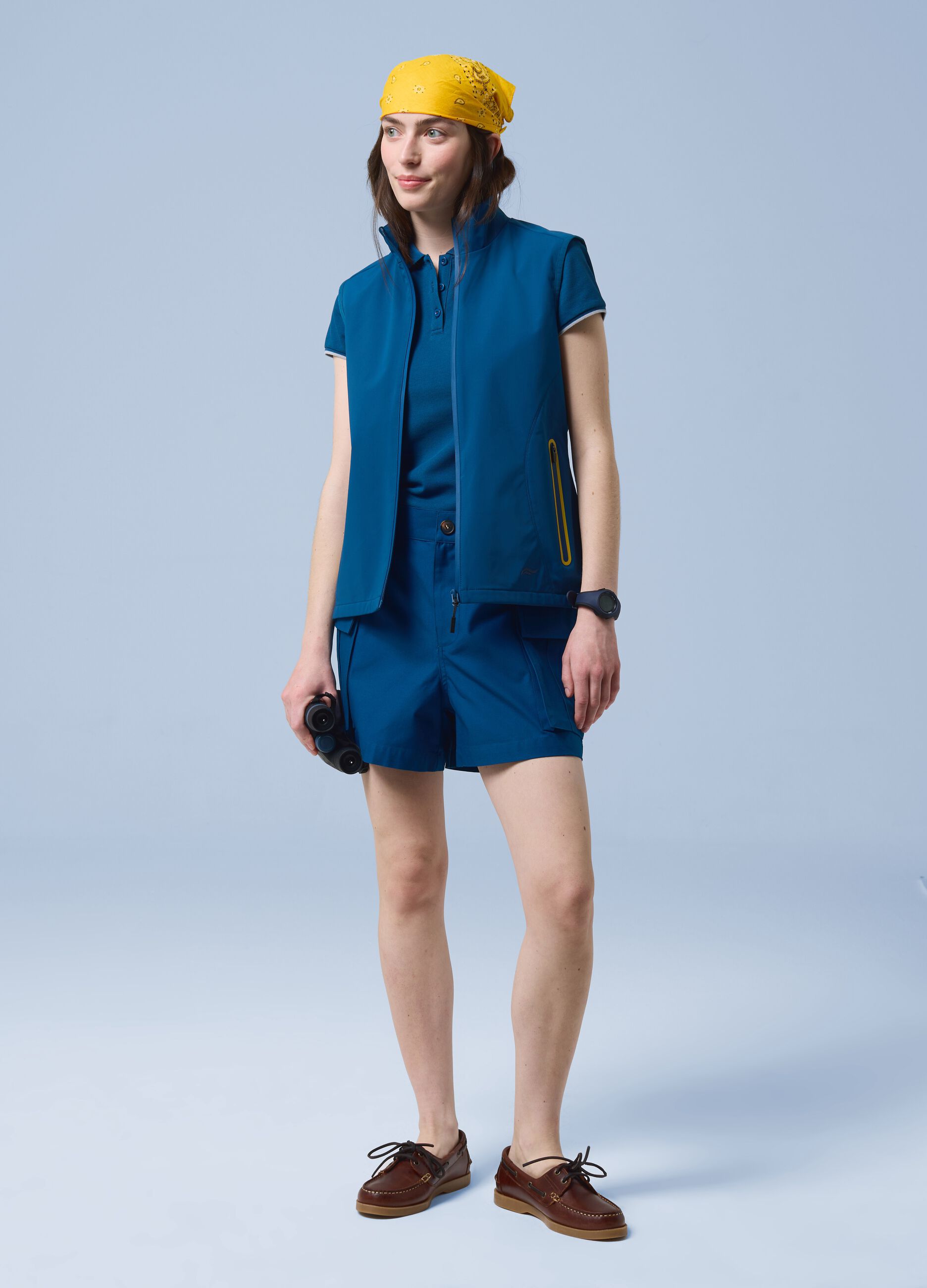 Gilet antivento blu in tessuto elasticizzato con zip ALTAVIA SAILING