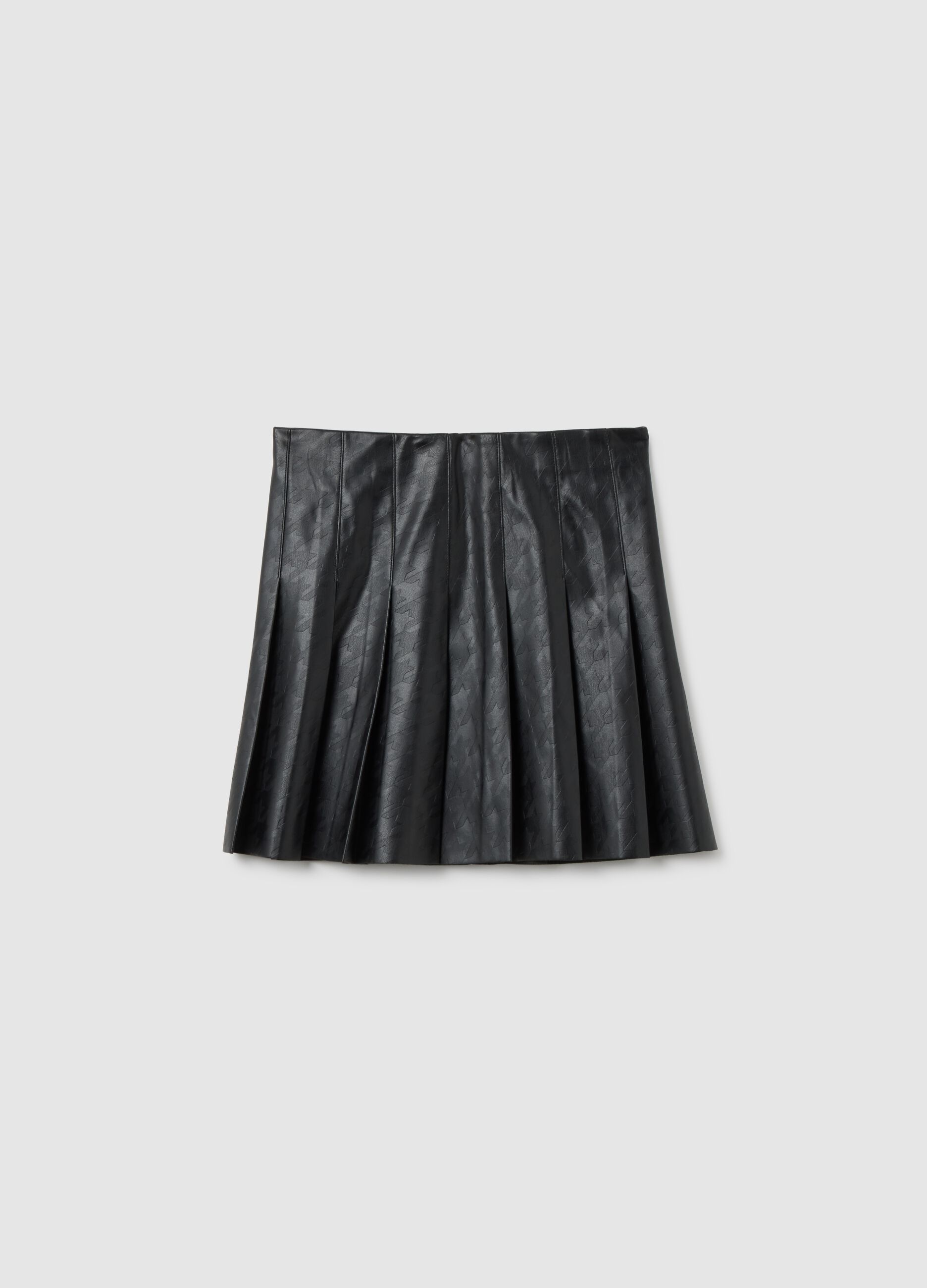 Black Eco-Leather Skirt
