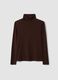 Brown pure cotton crew-neck T-shirt_4