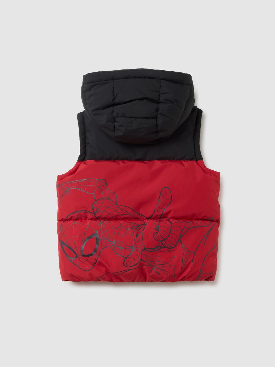 Regular fit children's red gilet with Spider-Man print_1