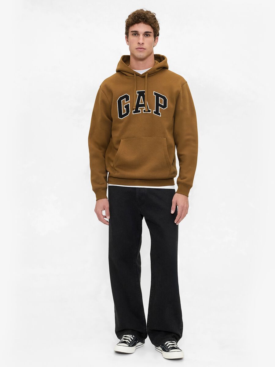 Felpa con cappuccio e logo_1