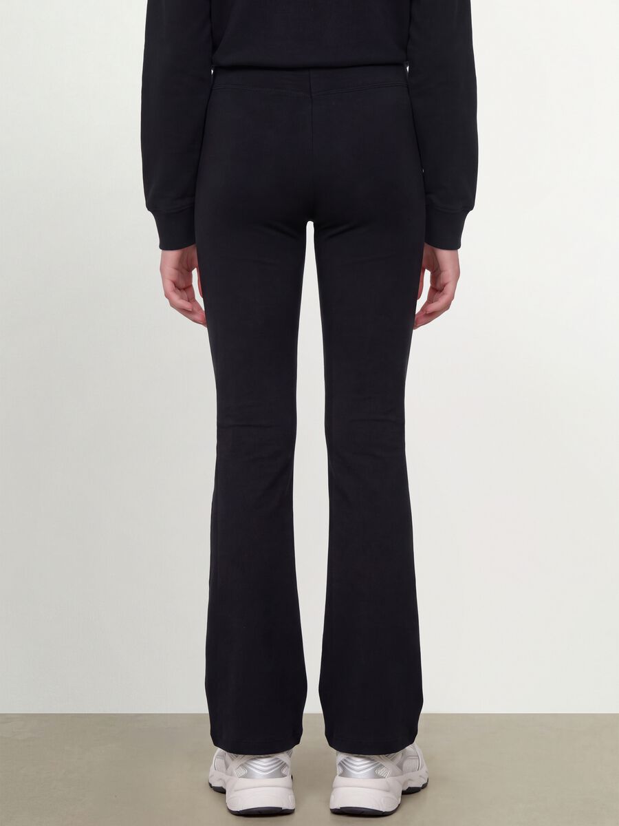Pantaloni neri in cotone organico elasticizzato slim fit per ragazza_2