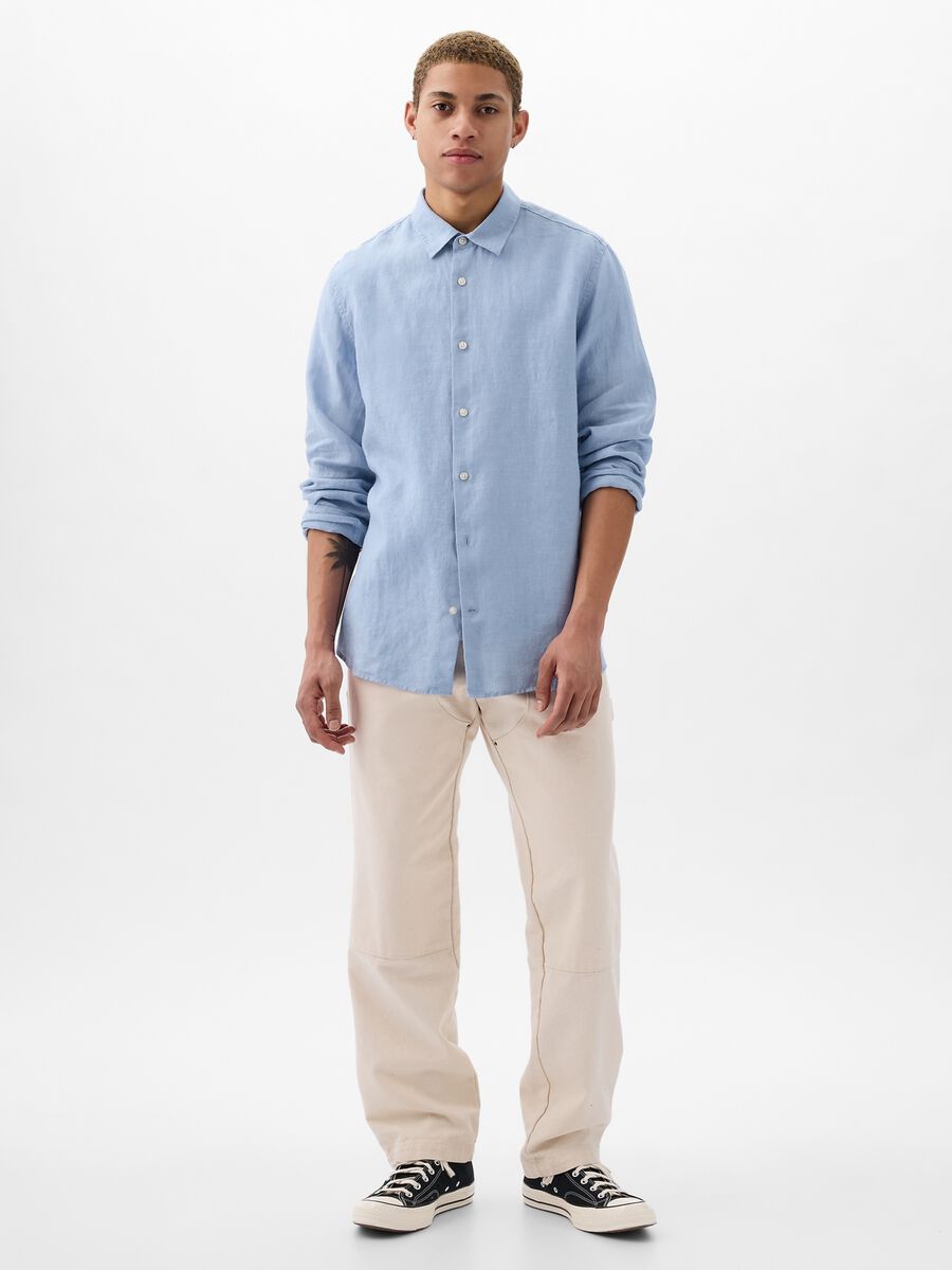 Regular-fit shirt in linen_1