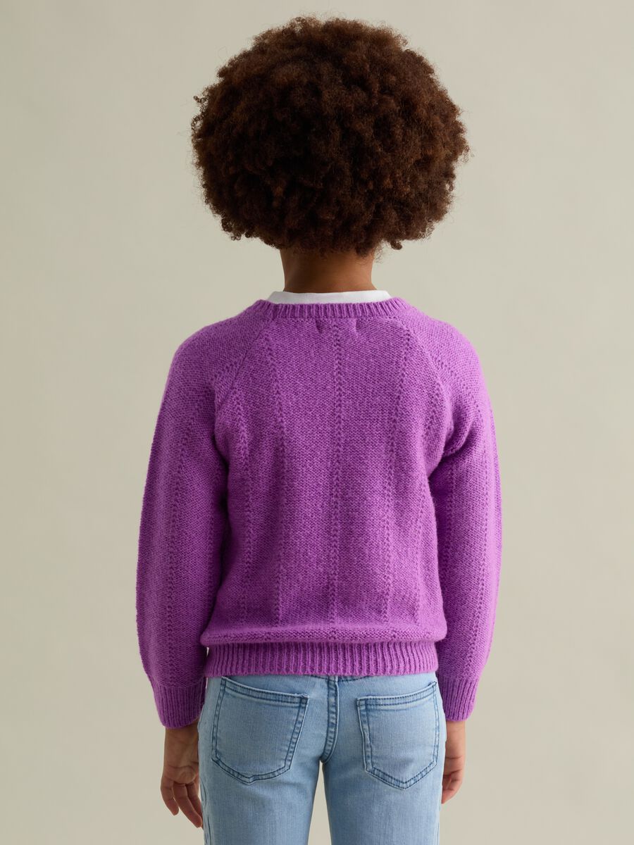 Pullover con trama pointelle_1