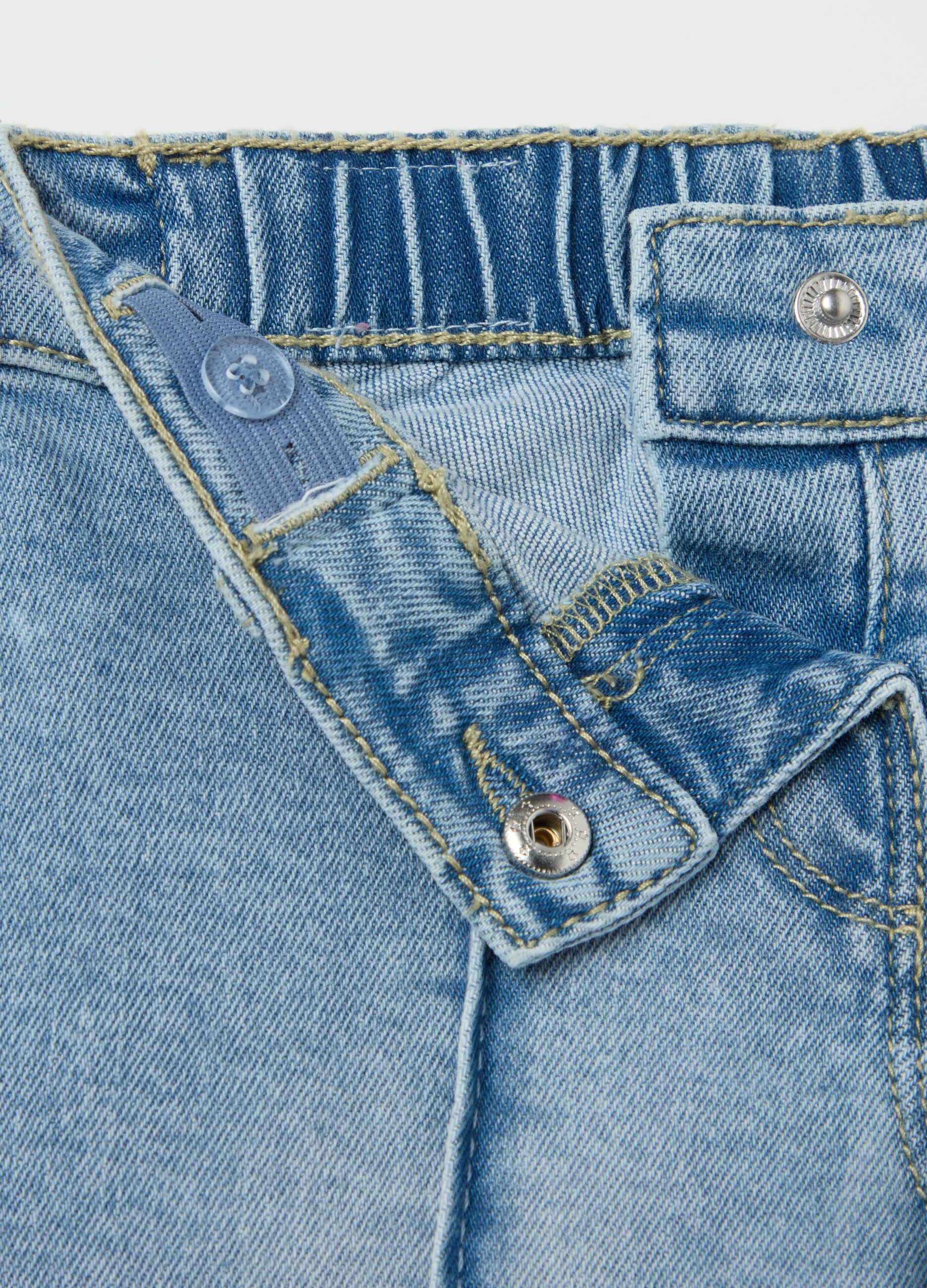 Wide-leg jeans in French Terry