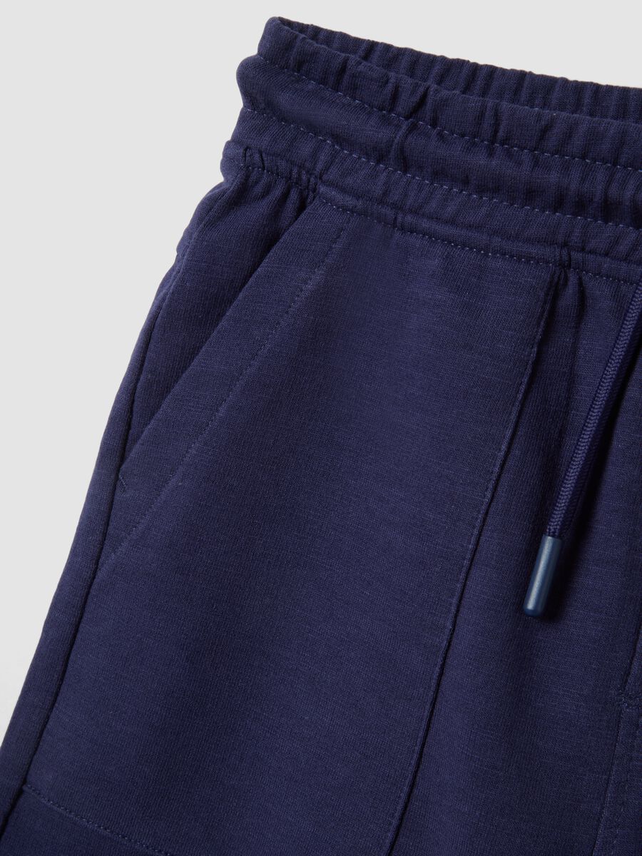 Boys&rsquo; blue pure cotton shorts with elasticated waist_3