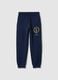 Children's regular fit blue pure cotton joggers_0