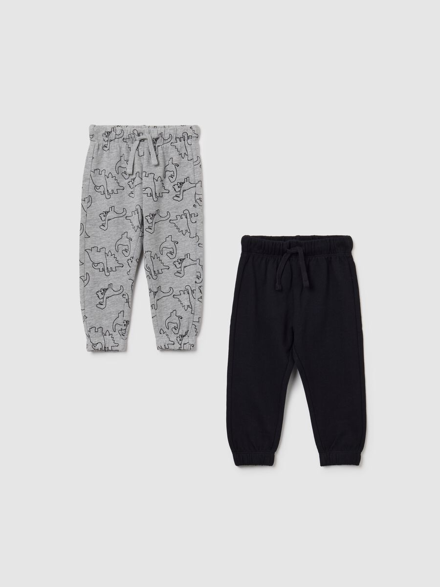 Two-Pack Child's Trousers in Multicolour Pure Cotton Regular Fit_0