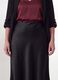 Black satin midi skirt in stretch fabric_3