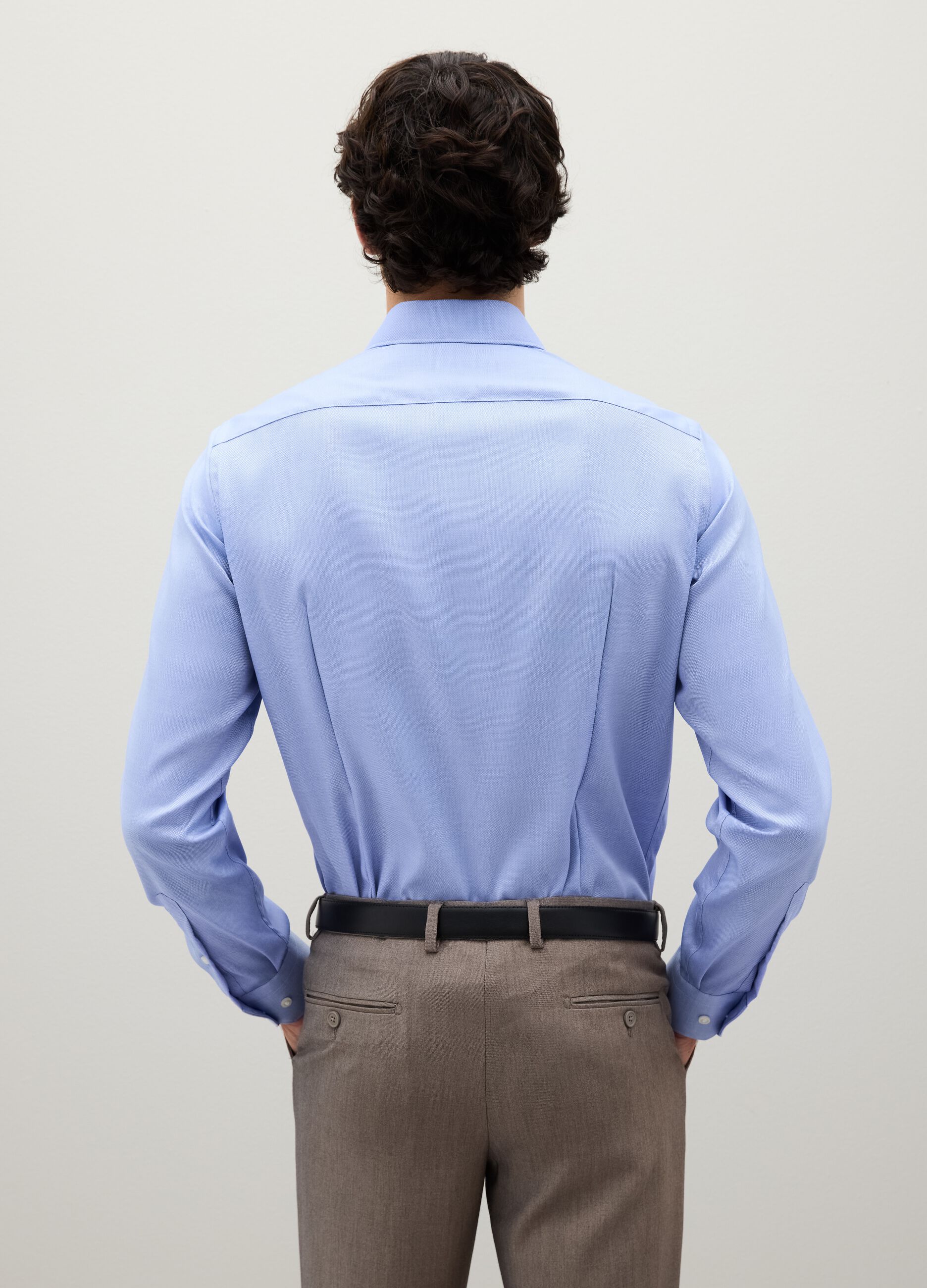 Blue Long Sleeve Cotton Shirt