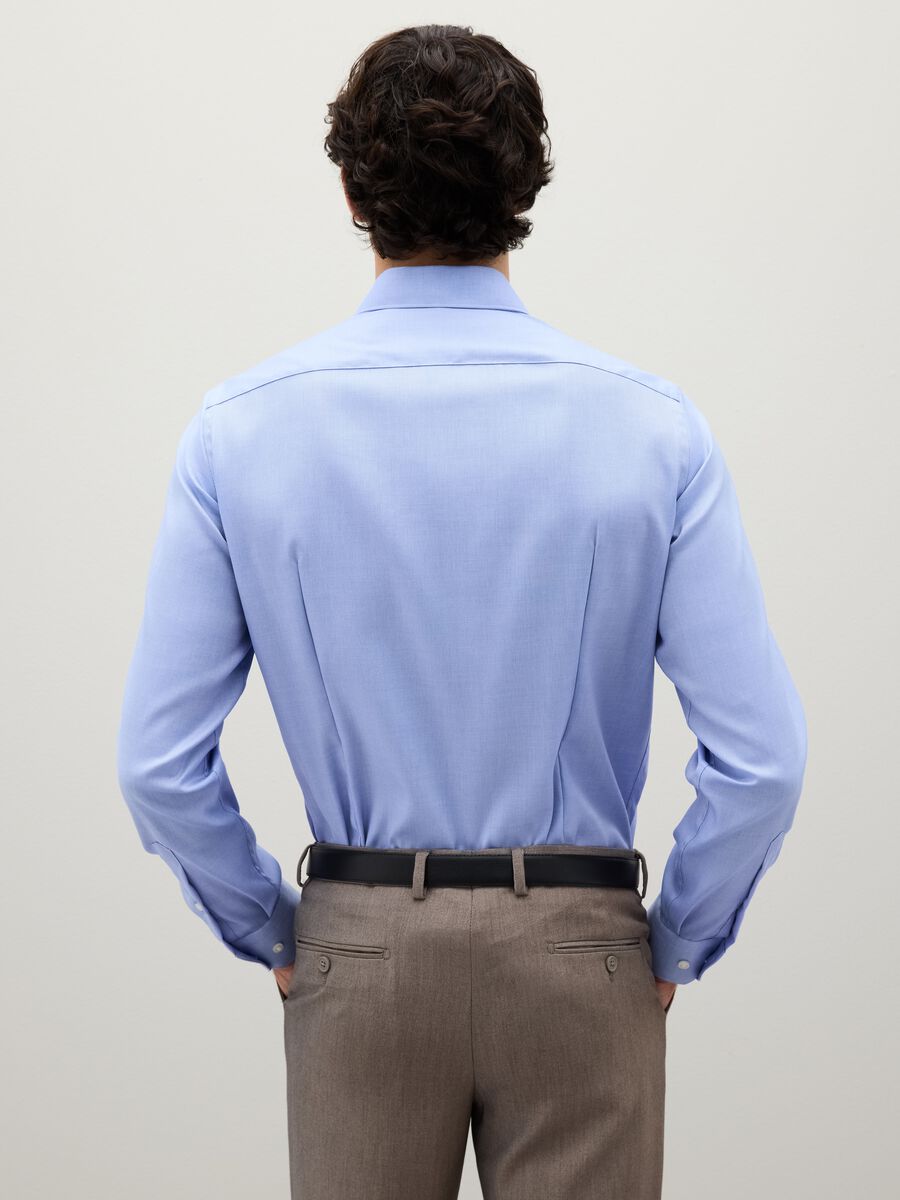 Blue Long Sleeve Cotton Shirt_3