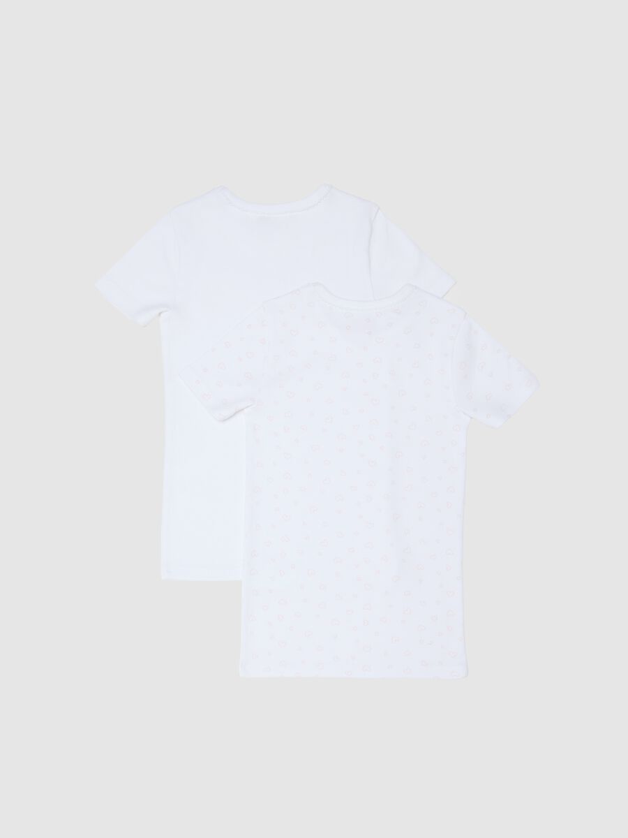 Twin Pack Short Sleeve White Cotton T-shirt_1