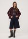 Parka viola con cappuccio e chiusura zip e bottoni_1