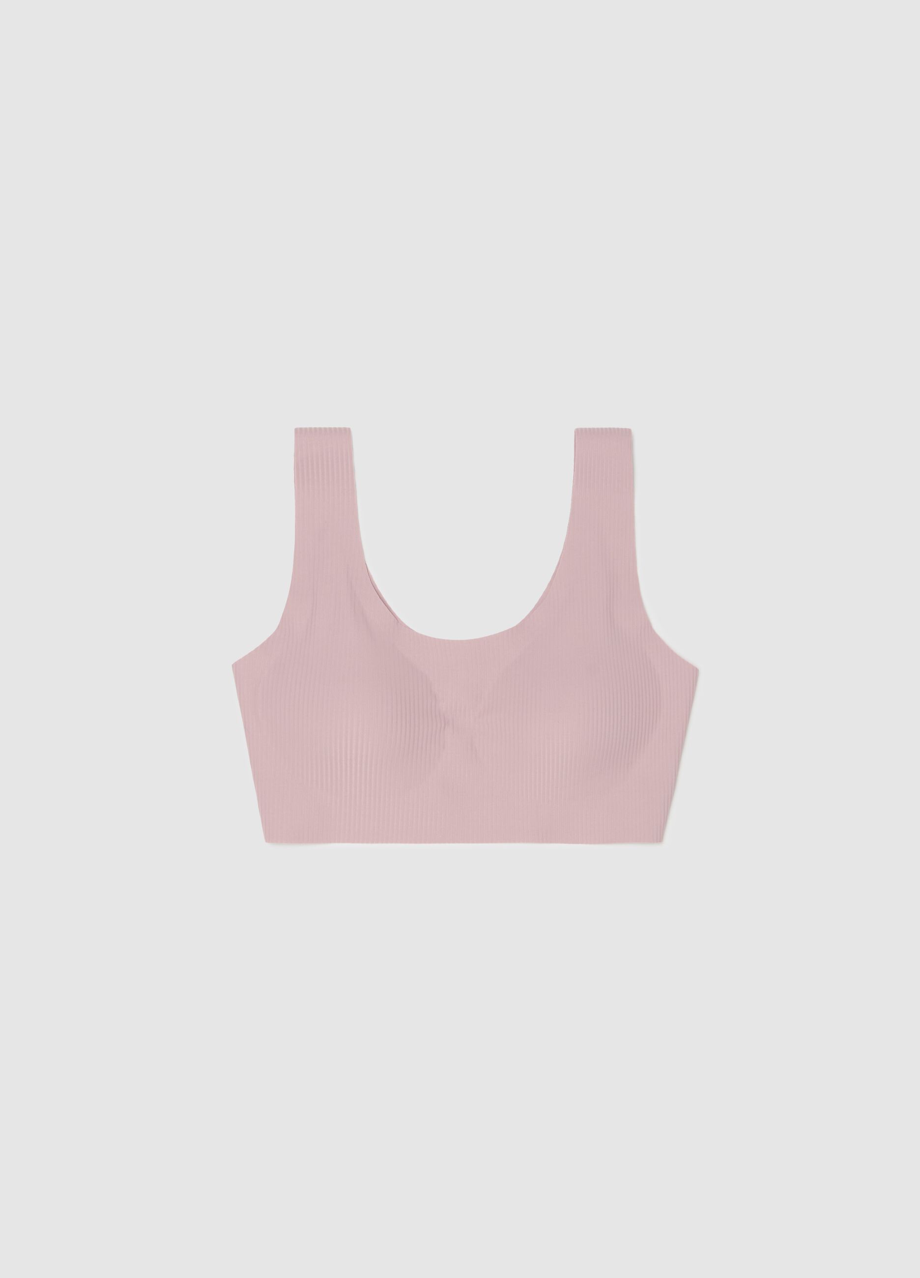 Seam-free ribbed bralette