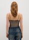 Body in tessuto elasticizzato marrone fitted_2