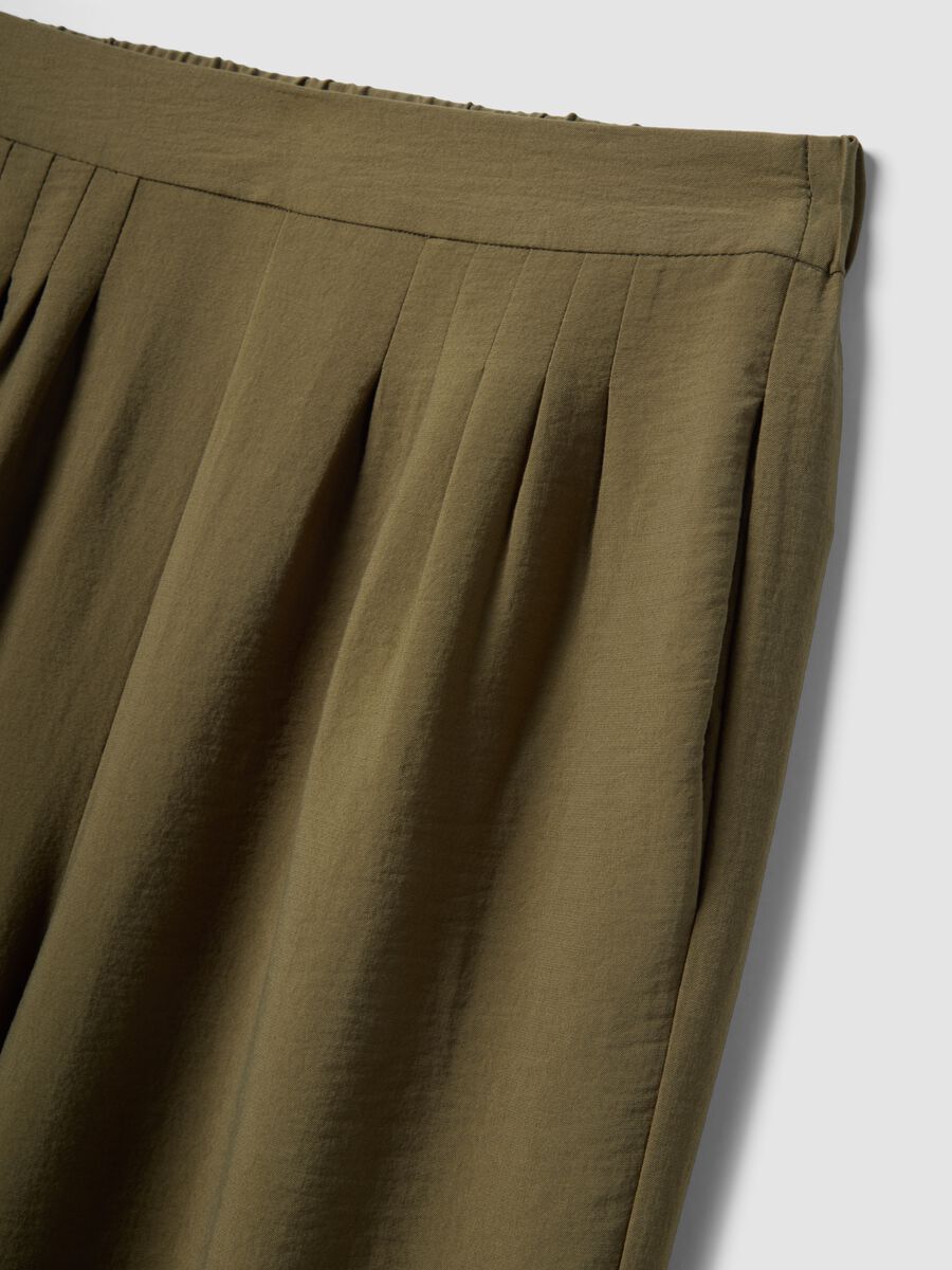 Pantaloni verdi in misto viscosa_1