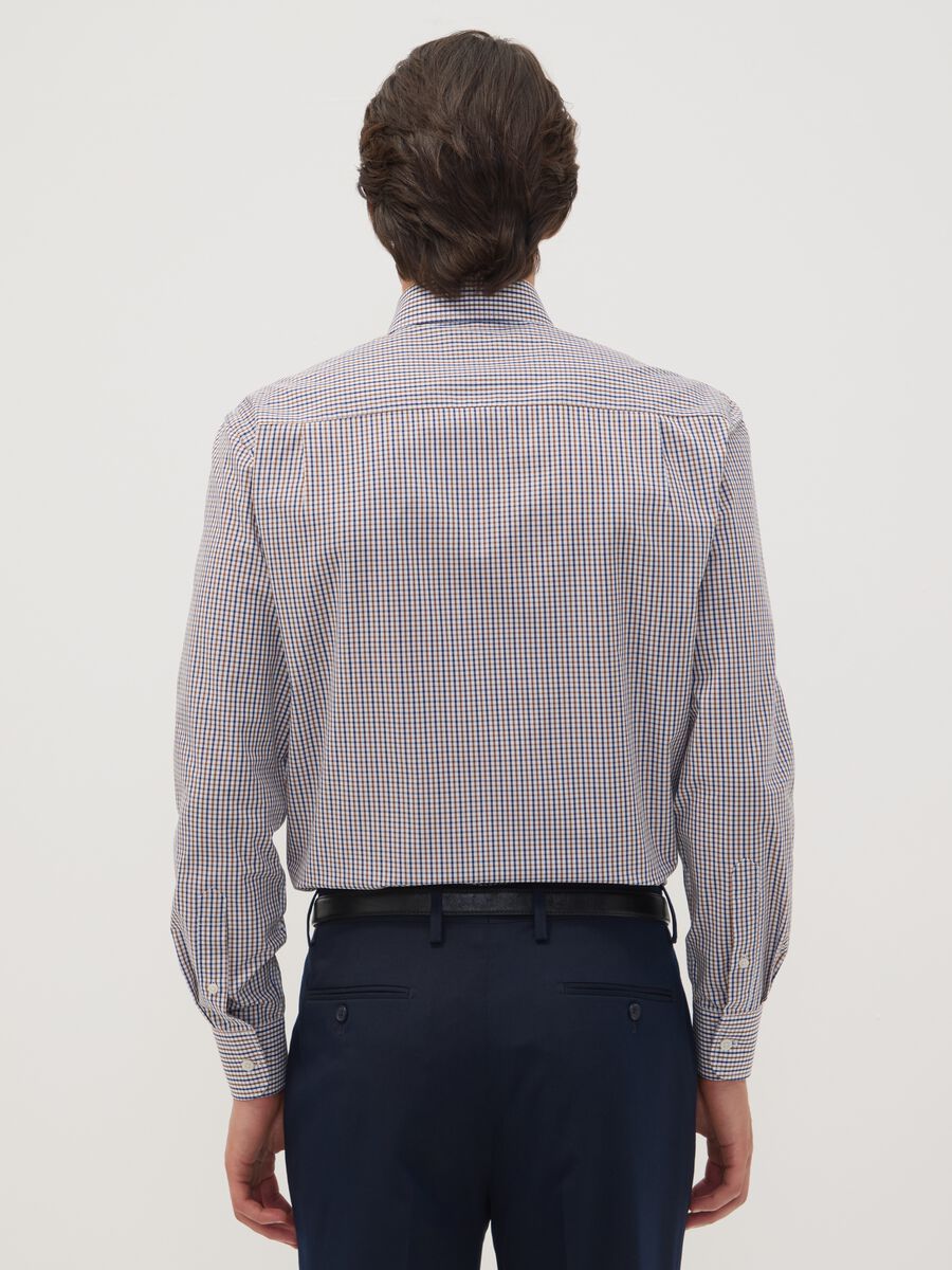 Camicia easy iron multicolor in misto cotone a quadri button down regular fit_3