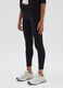 Girls' stretchy cotton skinny black leggings_2