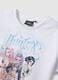 White pure cotton T-shirt with K-Pop Demon Hunters print, regular fit_2