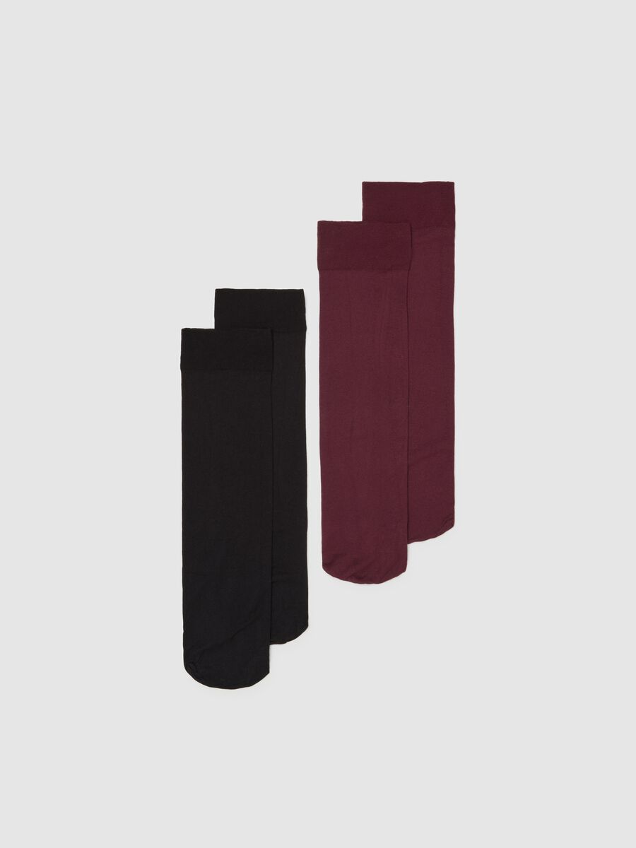 Bipack calze al ginocchio nere e rosse_1