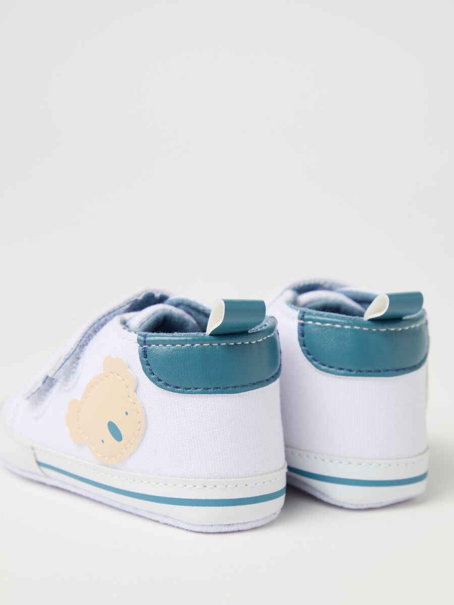 Cotton shoes with panda patch_2