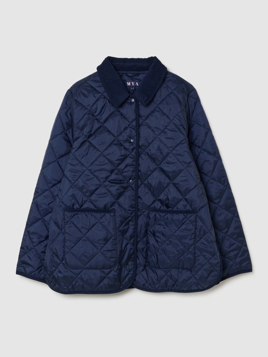 Blue padded jacket_0