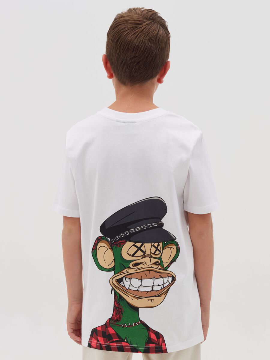 T-shirt in cotone con stampa Army of Apes_1