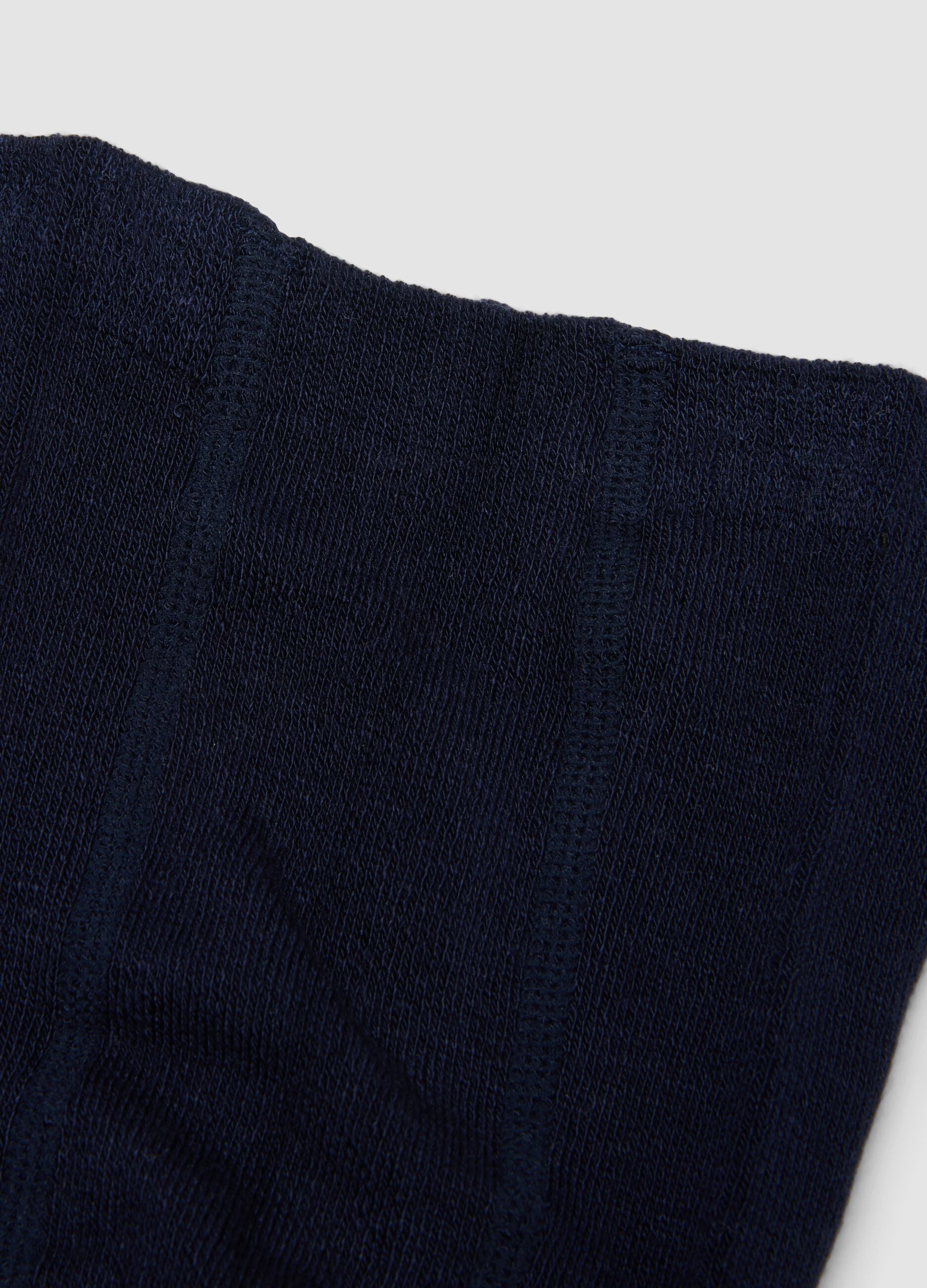 Collant blu in tessuto elasticizzato