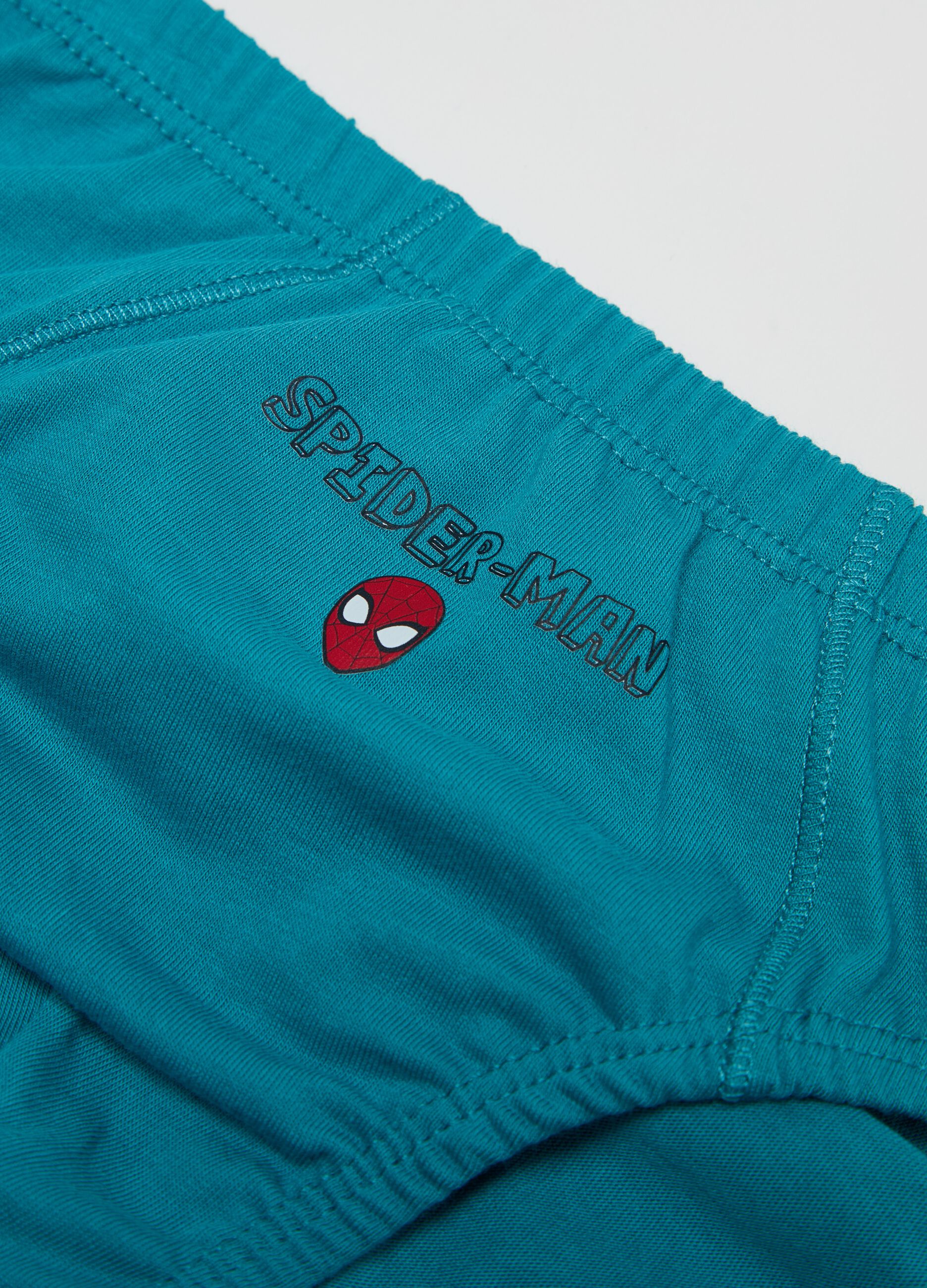 Five-pack briefs in cotton with Spider-Man print