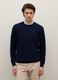 Regular fit blue crewneck pullover in pure cashmere_2