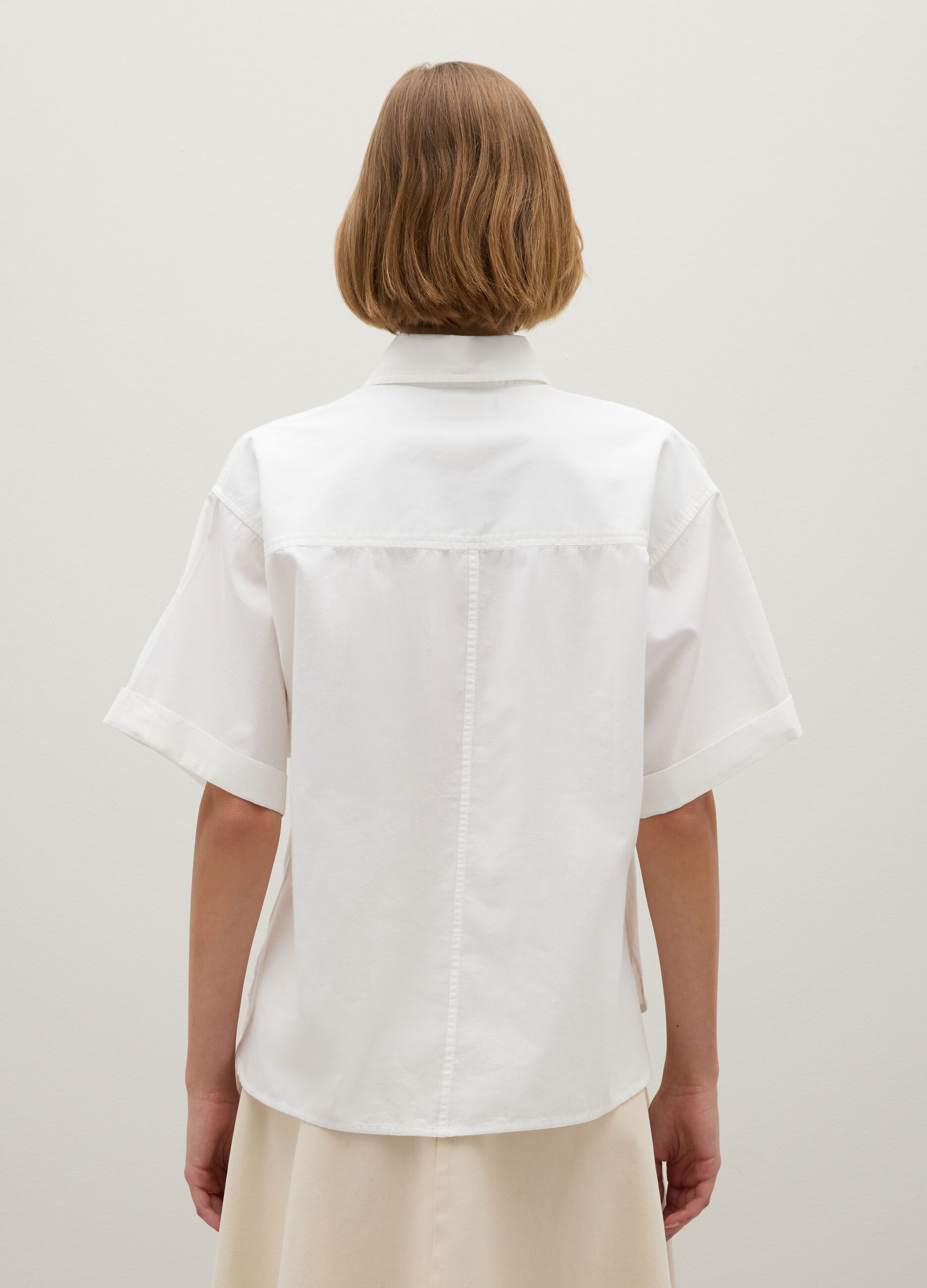 White oversized pure cotton shirt