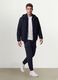 Navy blue hooded jacket with zip_0