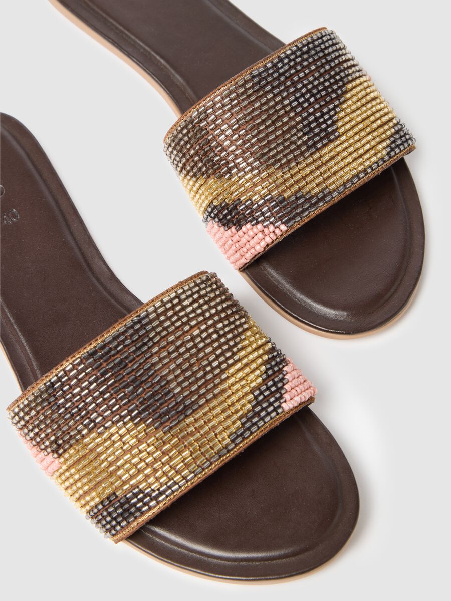 Women's multicoloured mesh sandals with rhinestones_1