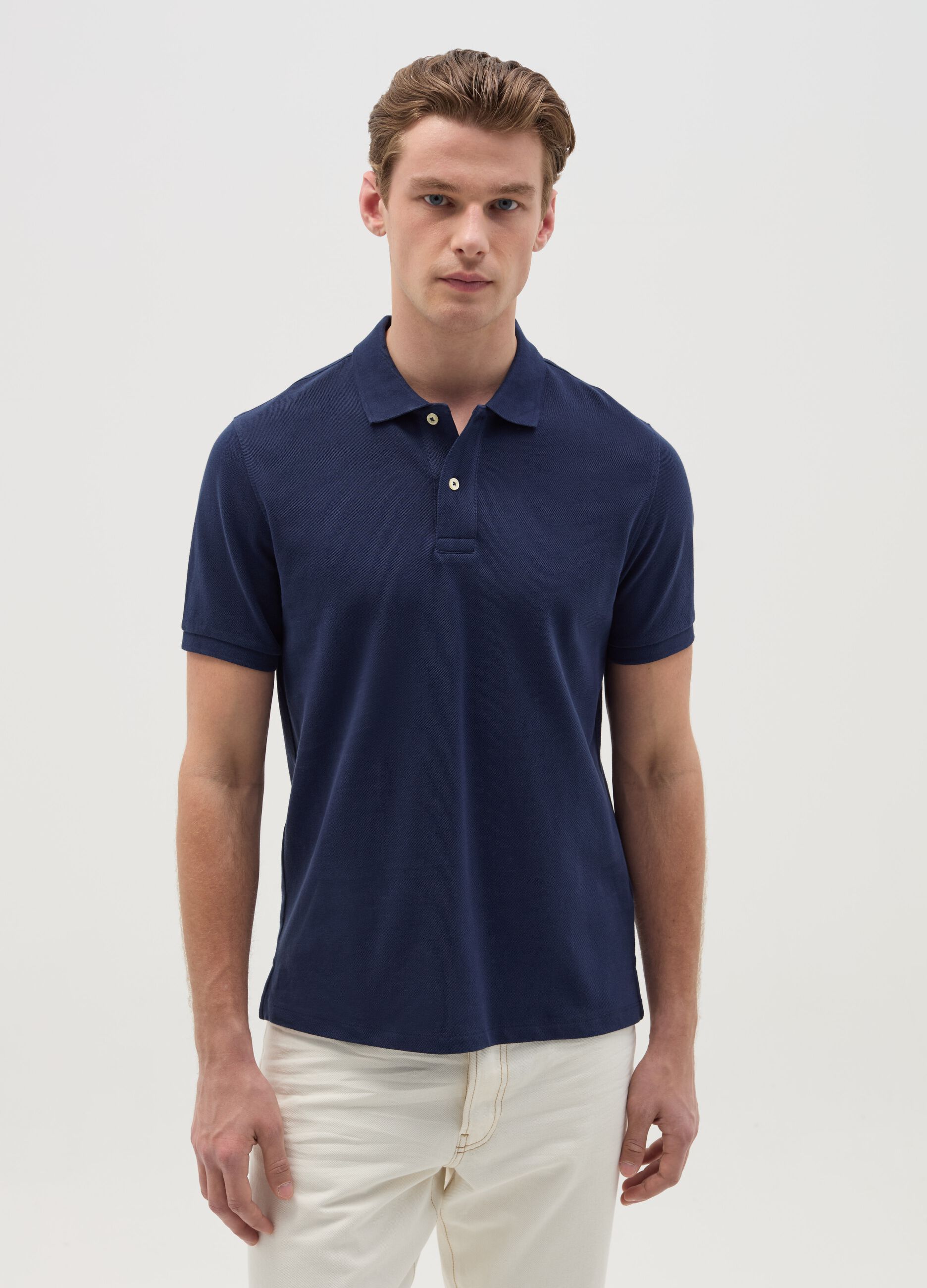 Polo shirt in organic cotton piquet