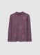 Girl's purple pure cotton regular fit sweater_0