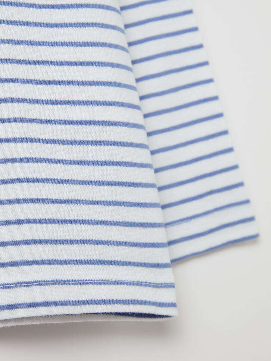 Striped cotton T-shirt with sail boat print_3