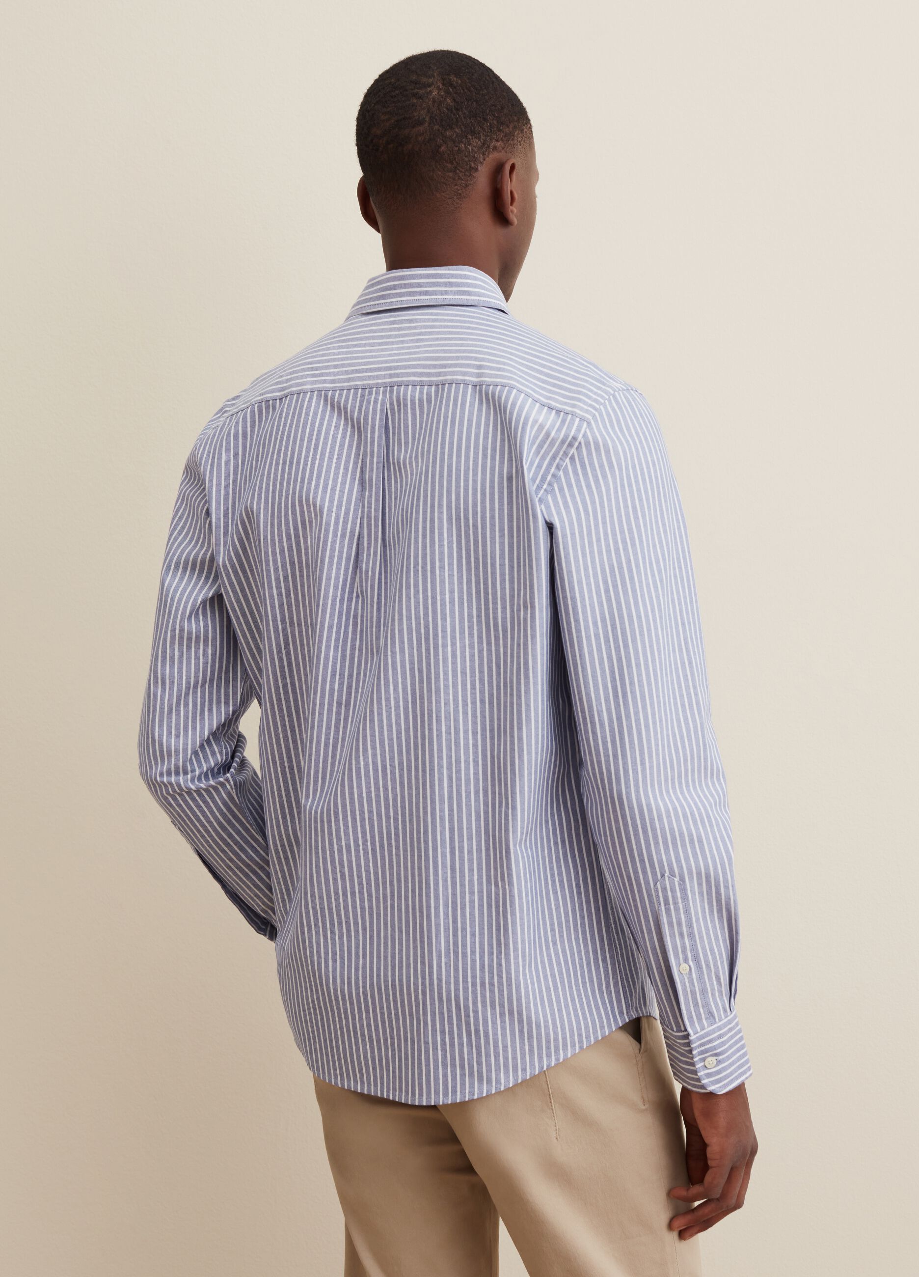 Camicia in cotone oxford fantasia a righe_2