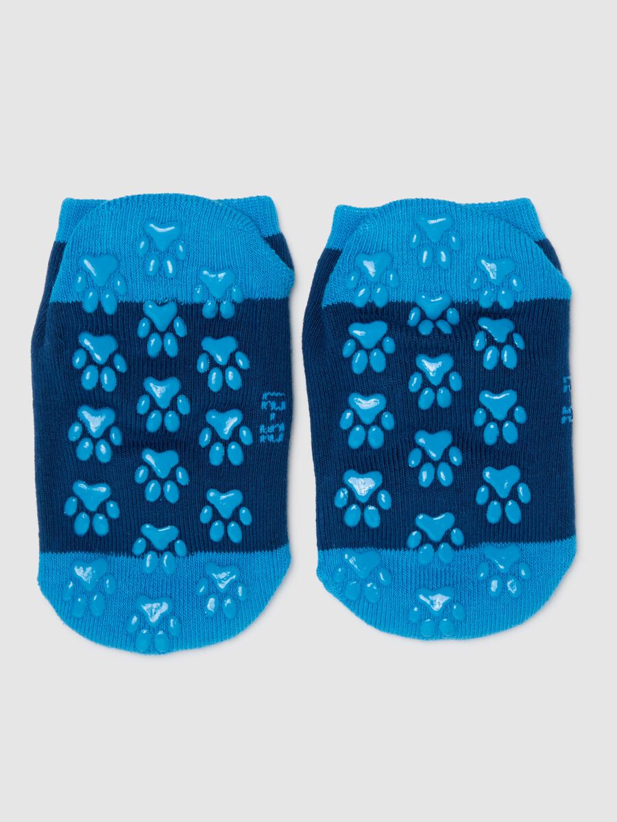 Child's Non-Slip Blue Cotton Socks_1