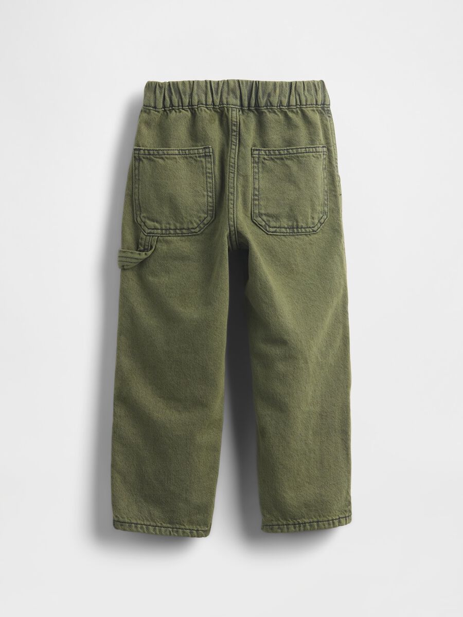 Pantaloni verde in denim per bambino_2
