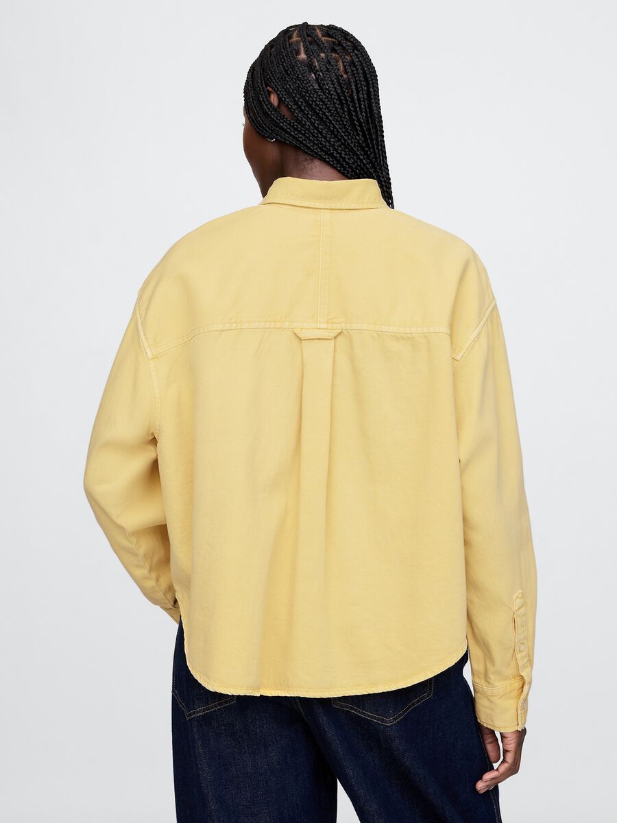 Camicia cropped gialla Gap_2