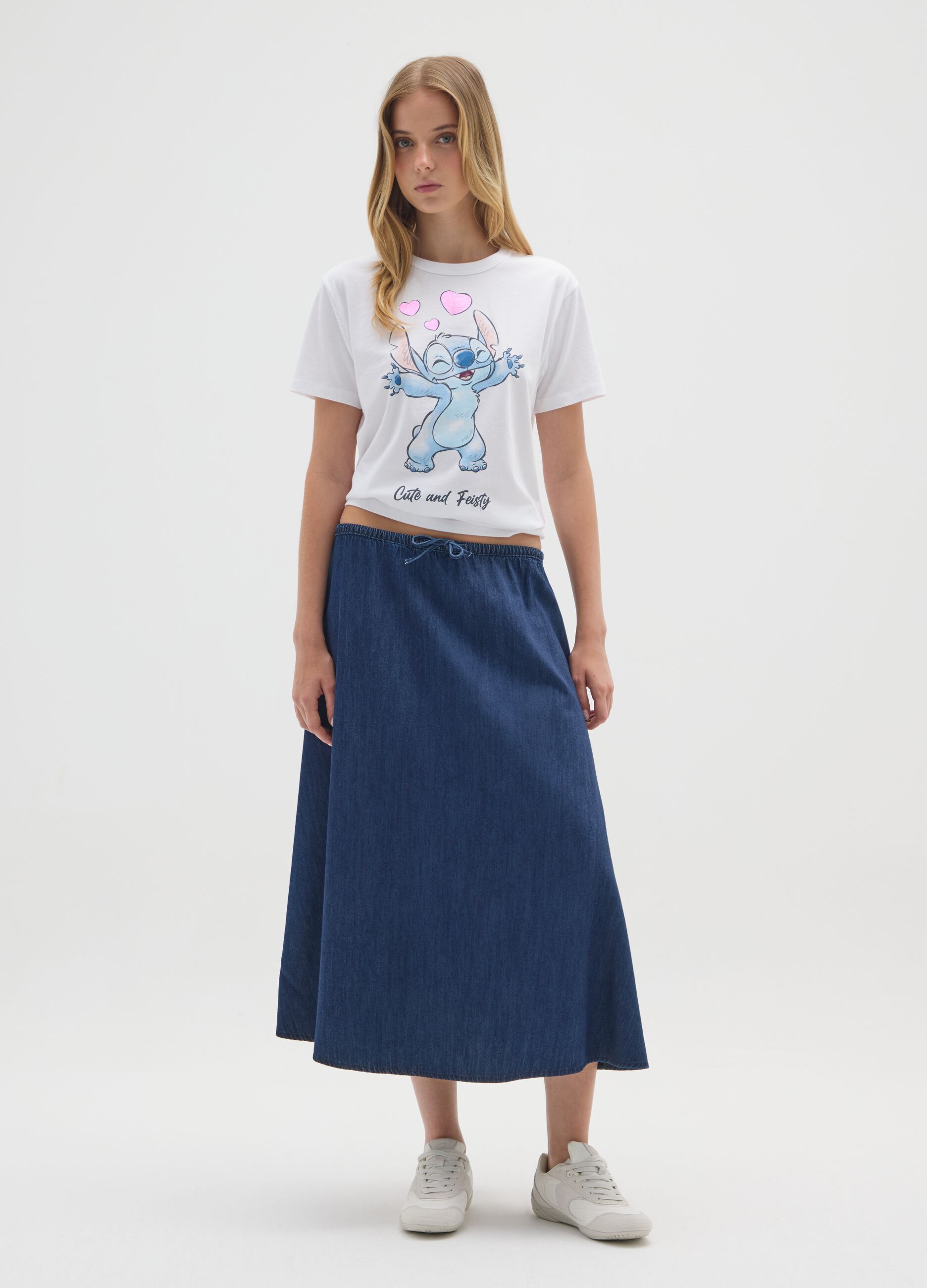 White pure cotton regular fit T-shirt