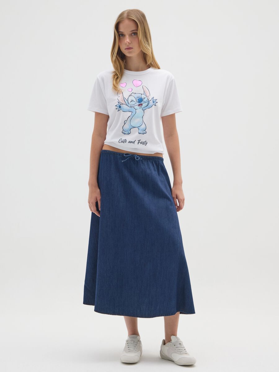 T-shirt in puro cotone bianca regular fit_1