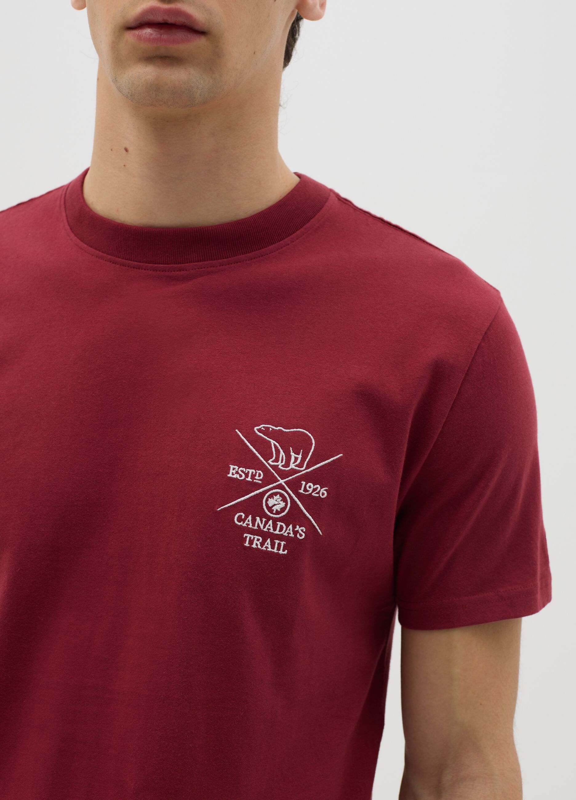Canada's Trail red short-sleeved T-shirt